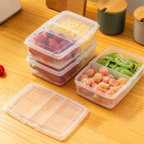 Slice Cheese Container for Fridge with Flip Lid, Vegetable and Fruit Fresh-Keeping Box with Folding Fork Cheese Slice Storage Box (B)