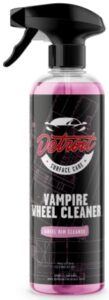 detroit surface care vampire wheel cleaner - strongest wheel cleaning spray - brake dust remover - safe on clear coated, plasti dipped and chrome wheels