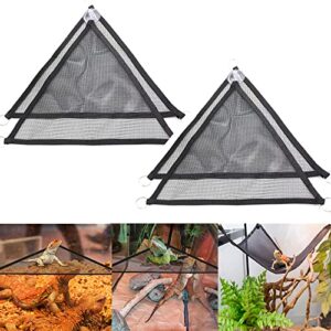 magnoloran 4 pack bearded dragon lizard hammock reptile swing hanging bed lounger breathable mesh hammock habitat with suction cup suitable for iguanas, anoles, geckos, snakes, chameleon