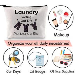 JXGZSO Funny Quote Saying Gift Sorting Out Life One Load At A Time Toiletry Travel Bag Laundry Lover Gift Laundry Organizer