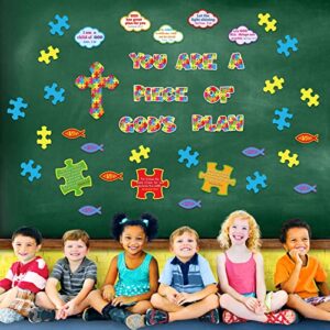 58 Pcs Back to School Bulletin Board Set Christian Bulletin Board Sunday School Decorations Gods Poster Kids Classroom Decorations Bible Verse Classroom Cutouts for Preschool Elementary Middle School