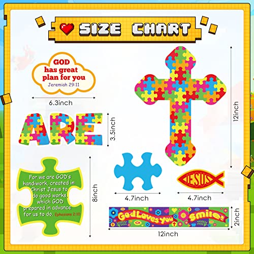 58 Pcs Back to School Bulletin Board Set Christian Bulletin Board Sunday School Decorations Gods Poster Kids Classroom Decorations Bible Verse Classroom Cutouts for Preschool Elementary Middle School