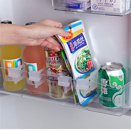 4Pcs Refrigerator Organizer Divider Adjustable Plastic Fridge Storage Partition Board Kitchen Space Saving Division Tools