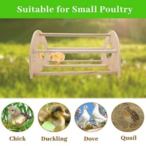 Hamiledyi Chick Perch, Chicken Wooden Strong Roosting Bar with Mirror, Training Sleeping Perch Standing for Coop and Brooder, Solid Ladder for Chick Hens Silkies Quail Chicken