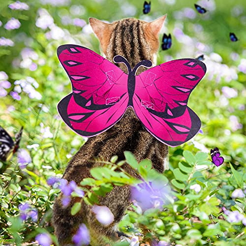 Butterfly Wings for Dogs Halloween Costumes for Dogs, Dog Cat Butterfly Wings Butterfly Dog Costume for Halloween Christmas, Butterfly Wings for Cat Dog Wings for Small Medium Large Dogs