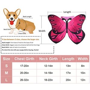 Butterfly Wings for Dogs Halloween Costumes for Dogs, Dog Cat Butterfly Wings Butterfly Dog Costume for Halloween Christmas, Butterfly Wings for Cat Dog Wings for Small Medium Large Dogs