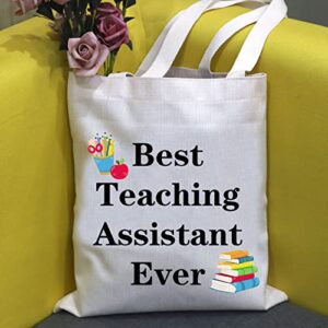 G2TUP Teaching Assistant Thank You Gift Make Up Accessory Bag Best Teaching Assistant Ever TA Appreciation End of Term Gift (Best Teaching Assistant Ever T)