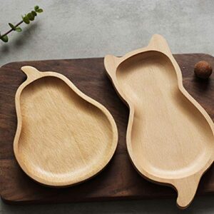 Luxshiny Japanese Candy Wood Cat Plate, Cat Shaped Serving Tray Wooden Dessert Serving Trays for Home Kitchen Restaurant Dessert Tray