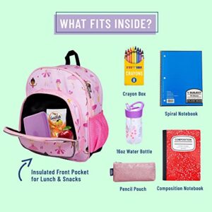 Wildkin 12 Inch Backpack Bundle with Insulated Lunch Box Bag (Ballerina)