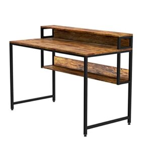 haisen computer desk with shelf and monitor stand (xl)