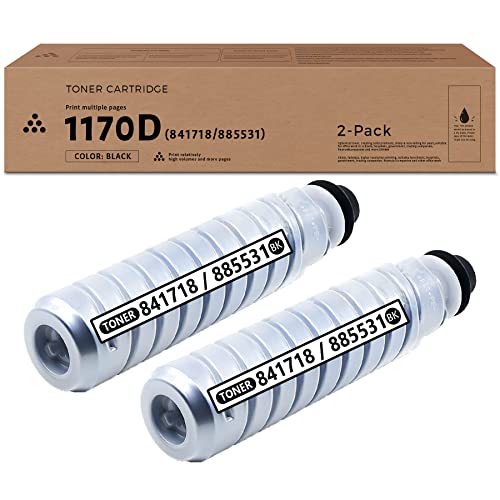 DRAWN 2 Pack Compatible Type 1170D S15 LD015 (841718 / 885531) Black Toner Cartridge Replacement for Ricoh Lanier LD015 LD016 LD117 LD220 Savin 3515 816 917 920 Printer Toner