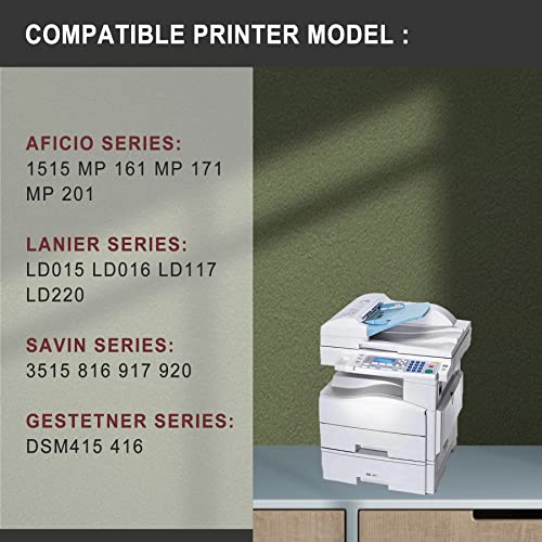 DRAWN 2 Pack Compatible Type 1170D S15 LD015 (841718 / 885531) Black Toner Cartridge Replacement for Ricoh Lanier LD015 LD016 LD117 LD220 Savin 3515 816 917 920 Printer Toner