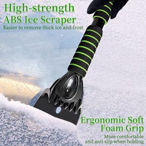 SEAAES 44 Inch Ice Scraper and Snow Brush for Car Windshield, Extendable Snow Removal Brush with Foam Grip for Truck SUV Vehicle Window