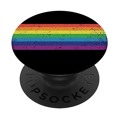 Rainbow Flag Retro Style LGBT Gay Pride PopSockets Swappable PopGrip