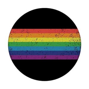 Rainbow Flag Retro Style LGBT Gay Pride PopSockets Swappable PopGrip