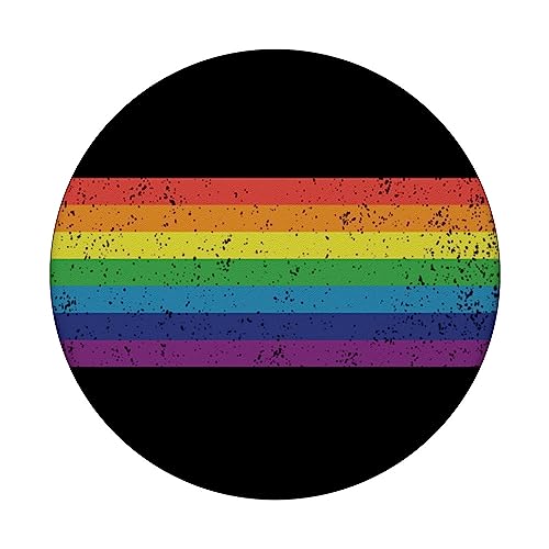 Rainbow Flag Retro Style LGBT Gay Pride PopSockets Swappable PopGrip