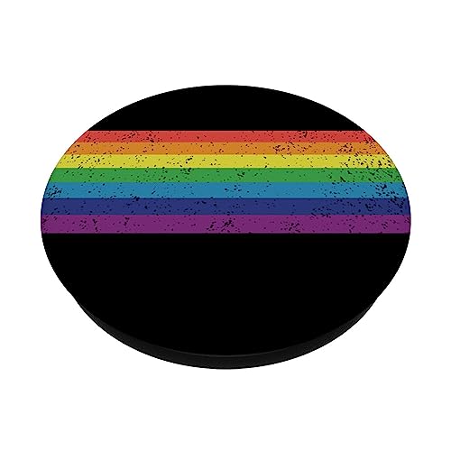 Rainbow Flag Retro Style LGBT Gay Pride PopSockets Swappable PopGrip