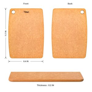 Tiilan Wood Fiber Cutting Board - Dishwasher Safe, Natural Color, 11.7 x 8.4 Inch