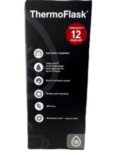 ThermoFlask Travel 17oz Vacuum Insulated FlipLock Mugs - 2pack- Grey and Onyx