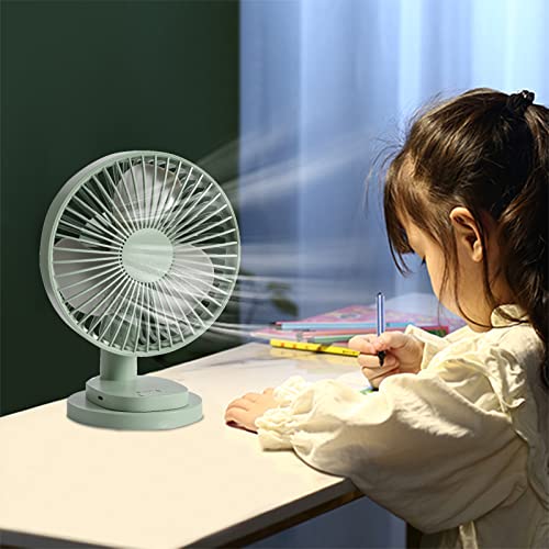 XUnion Portable Desktop Fan Oscillating Fan Four Speeds Cooling Fan Strong Wind Quiet Operation Work Fan for Home Bedroom Office Des