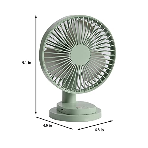 XUnion Portable Desktop Fan Oscillating Fan Four Speeds Cooling Fan Strong Wind Quiet Operation Work Fan for Home Bedroom Office Des