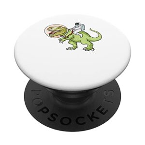 astronaut on a t-rex dinosaur popsockets swappable popgrip