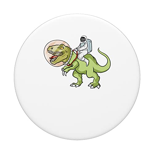 Astronaut On A T-Rex Dinosaur PopSockets Swappable PopGrip