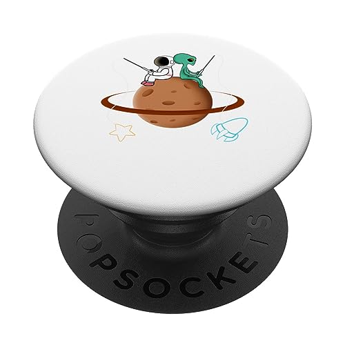 Astronaut Fishing With Alien PopSockets Standard PopGrip