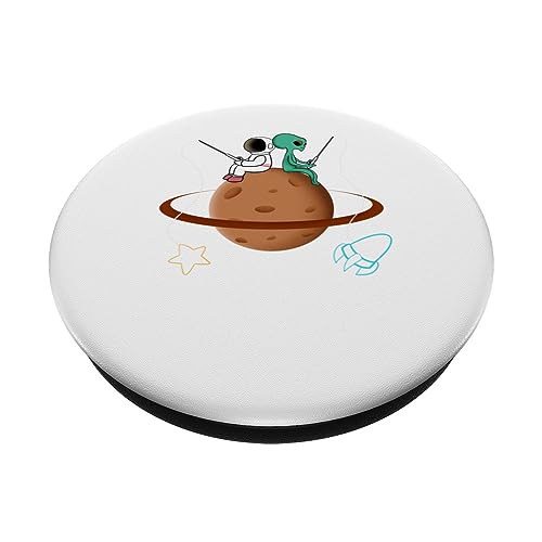 Astronaut Fishing With Alien PopSockets Standard PopGrip