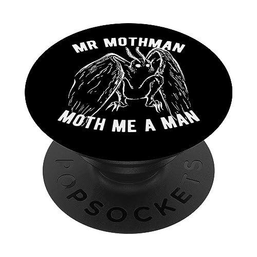 Mothman Cryptid Cryptozoology Mr Mothman Moth Me A Man PopSockets Standard PopGrip