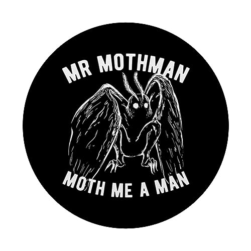 Mothman Cryptid Cryptozoology Mr Mothman Moth Me A Man PopSockets Standard PopGrip