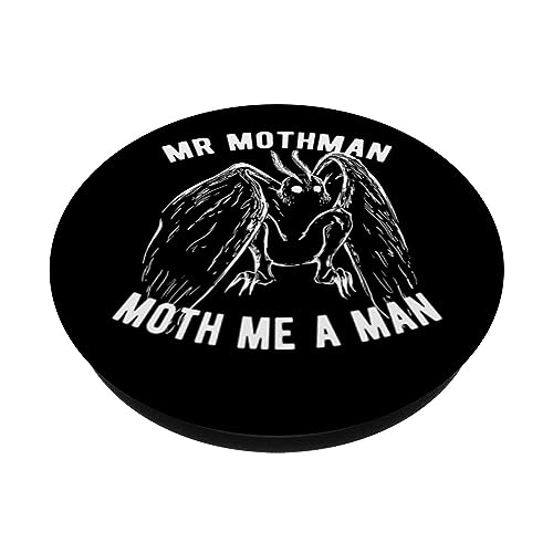 Mothman Cryptid Cryptozoology Mr Mothman Moth Me A Man PopSockets Standard PopGrip