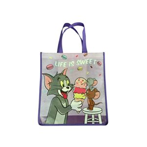 legacy licensing partners tom and jerry large reusable tote bag