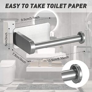 Toilet Paper Holder Stand Wall Mounted - MDHAND Self Adhesive Toilet Paper Holder, 304 Stainless Steel Toilet Paper Roll Holder for Bathroom Kitchen Washroom