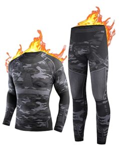 nooyme thermal underwear for men long johns for men, base layer men for cold weather camouflage