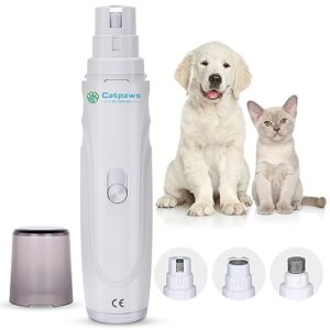 cycleacc pet nail grinder for dogs,electric usb rechargeable pet nail trimmer clipper painless soft paws grooming & smoothing for small medium dogs & cats puppy