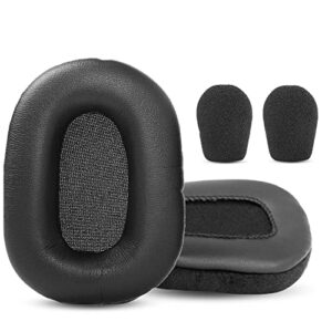 yunyiyi b450xt replacement ear cushions compatible with blue parrot b450-xt b450xt/b550-xt noise cancelling headset protein leather/velours earpads parts