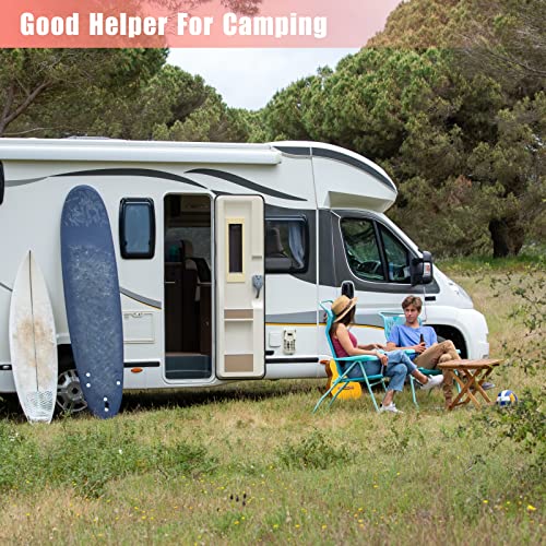 HRIDECYT Camper Levelers for Travel Trailers,No Trimming Required,Faster and Easier Than RV Leveling Blocks,Includes 2 Curved Levelers,2 Wheel Chocks,2 Non-Slip Mats,1 Carry Bag,Up to 35000lbs