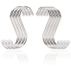 15 piece 4.3 inch s hooks hanging stainless steel metal hangers hooks for heavy duty - large