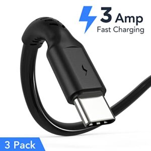 1ft USB C to C Cable Short, 3 Pack USB Type C to Type C Cable Fast Charging USBC Android Charger Cord 60W Compatible with Samsung Galaxy A13/S21/S22 Ultra Note 20/10 5G Google Pixel 6 Moto G Stylus