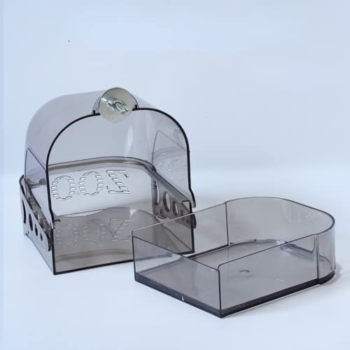 Bird Bath Cage, Cleaning Pet Supplies Cockatiel Bird Clear Bathtub with Bottom Drawer for Little Bird Parrots Spacious Parakeets Portable Shower for Most Birdcage