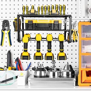 XYNB Power Tool Organizer, Drill Storage Rack Power Tool Organizer Wall Mount Drill Holder Wall Mount Drill Rack Removable Design