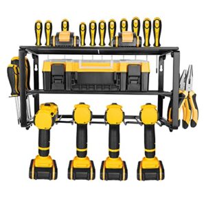 XYNB Power Tool Organizer, Drill Storage Rack Power Tool Organizer Wall Mount Drill Holder Wall Mount Drill Rack Removable Design