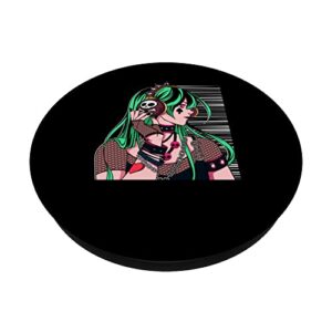 Cosplay Anime Manga Otaku Gothic Goth Aesthetic Punk Girl PopSockets Swappable PopGrip