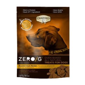 zero/g dog treat roasted duck recipe oven baked superfoods zero grain no corn no soy (36 oz)