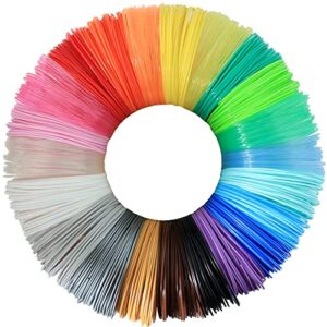 bblife 1.75mm pla 3d pen/printer filament refill, 22 colors, each color 10ft, total 220ft pla filament sample pack, support with mynt3d scrib3d 3d printing pen, compatible with 3doodler pen