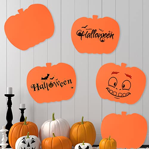 48Pcs Pumpkin Cutouts Paper 9. 5’’x 7.5’’ Thanksgiving Pumpkin Shape Cut-Outs Halloween Classroom Decorations for Fall Harvest Autumn Back to School Party Supplies Bulletin Board Kids Craft Project