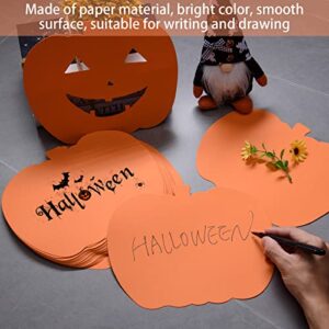 48Pcs Pumpkin Cutouts Paper 9. 5’’x 7.5’’ Thanksgiving Pumpkin Shape Cut-Outs Halloween Classroom Decorations for Fall Harvest Autumn Back to School Party Supplies Bulletin Board Kids Craft Project