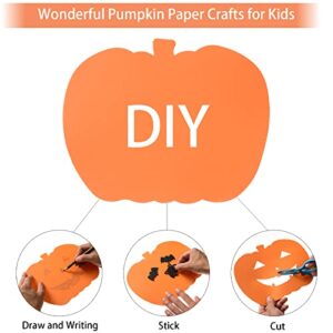 48Pcs Pumpkin Cutouts Paper 9. 5’’x 7.5’’ Thanksgiving Pumpkin Shape Cut-Outs Halloween Classroom Decorations for Fall Harvest Autumn Back to School Party Supplies Bulletin Board Kids Craft Project