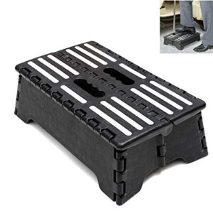 sturdy folding step stool portable 5”, collapsible half step for seniors older adults up to 300 lbs entering camper van suvs and rv, for elderly people getting up high bed or stairs